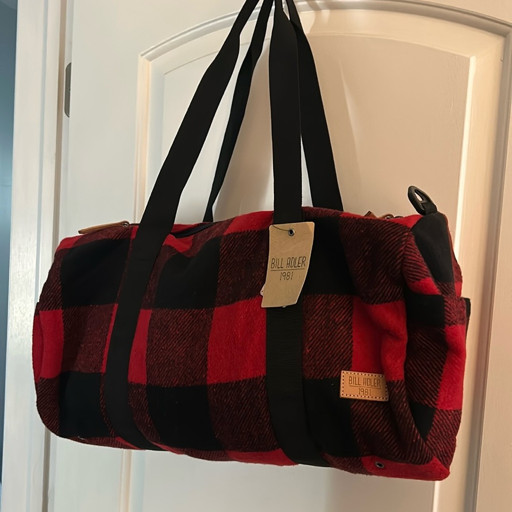 NEW Flannel Duffle Bag